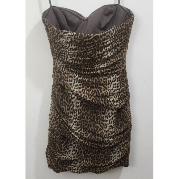 BCBGMAXAZRIA WINNIE LEOPARD PRINT DRESS Size 8 - Picture 2 of 10